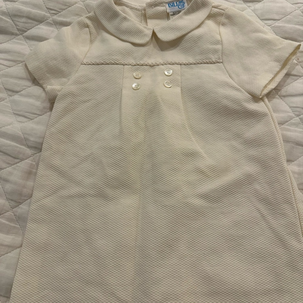 Luli & Me Cream Textured One Piece